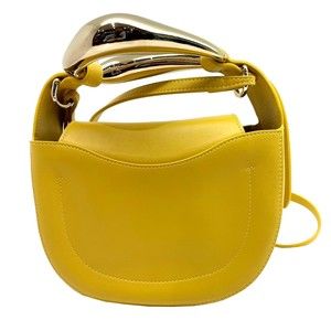 Chloe Small Shoulder Yellow Bag Kiss Bag Leather